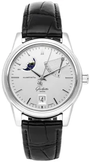 Glashütte Senator Power Reserve Display 39-44-04-12-04 Stainless steel Silver