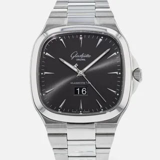 Glashütte Seventies Panorama Date 39-47-12-12-14 Stainless steel Gray