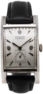 Gruen Curvex 370-615 White gold Silver