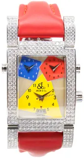 Jacob & Co. Diamond Capri Three Time Zone 00434 Stainless steel and Diamond Multicolor$mother of pearl