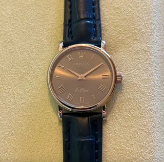 Rolex Cellini 6110/9 White gold Silver