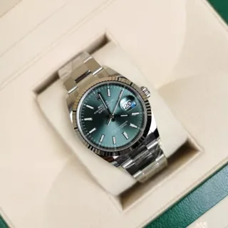 Rolex Datejust 126234-0052 White gold and Stainless steel Green