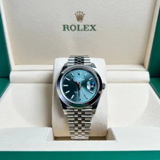 Rolex Datejust 126300-0020 Stainless steel Green