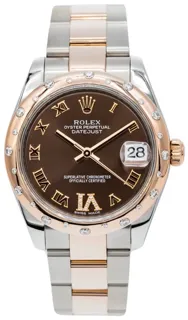 Rolex Datejust 31 178341-0010 Rose gold and Stainless steel Brown