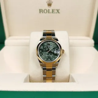 Rolex Datejust 31 278243-0031 Yellow gold and Stainless steel Green