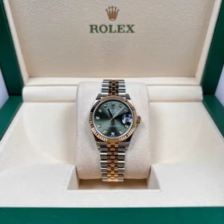 Rolex Datejust 31 278273-0030 Yellow gold and Stainless steel Green