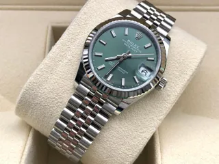 Rolex Datejust 31 278274-0018 White gold and Stainless steel Green