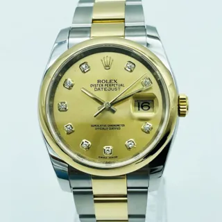 Rolex Datejust 116203-0130 Yellow gold and Stainless steel Champagne