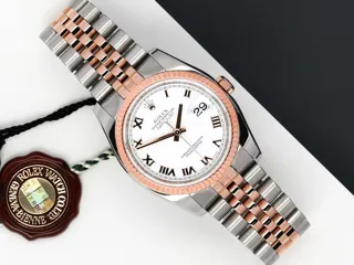 Rolex Datejust 36 116231-0084 Rose gold and Stainless steel White