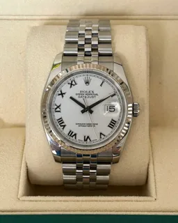 Rolex Datejust 36 116234-0089 White gold and Stainless steel White