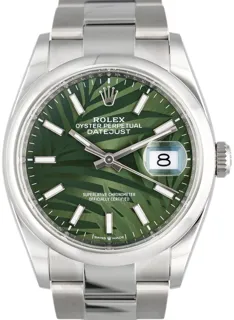 Rolex Datejust 36 126200-0020 Stainless steel Green