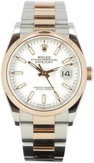 Rolex Datejust 36 126201-0018 Oystersteel and Everose gold White