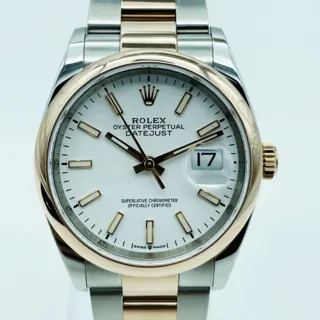 Rolex Datejust 36 126201-0018 Oystersteel and Everose gold White