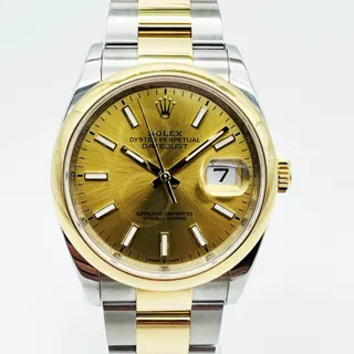 Rolex Datejust 36 126203-0016 Yellow gold and Stainless steel Champagne