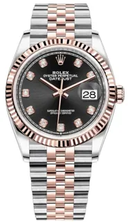 Rolex Datejust 126231-0019 Rose gold and Stainless steel Black