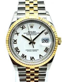 Rolex Datejust 126233-0029 Yellow gold and Stainless steel White