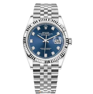 Rolex Datejust 36 126234-0037 White gold and Stainless steel Blue