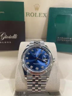 Rolex Datejust 36 126234-0037 White gold and Stainless steel Blue