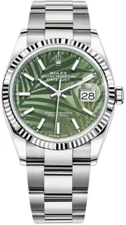 Rolex Datejust 126234-0048 White gold and Stainless steel Green