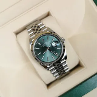 Rolex Datejust 36 126234-0051 White gold and Stainless steel Green