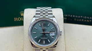 Rolex Datejust 36 126234-0051 White gold and Stainless steel Green