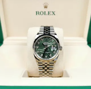 Rolex Datejust 36 126234-0055 White gold and Stainless steel Green