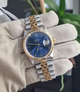 Rolex Datejust 36 16233-000 36mm Yellow gold and Stainless steel Blue