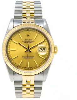 Rolex Datejust 36 16233-000 Yellow gold and Stainless steel Golden