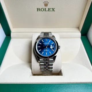 Rolex Datejust 126300-0002 Stainless steel Blue