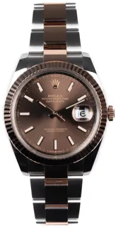 Rolex Datejust 126331-0001 Rose gold and Stainless steel Brown