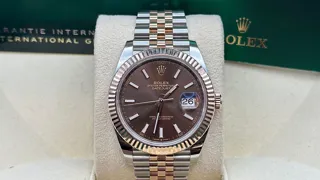 Rolex Datejust 126331-0002 Rose gold and Stainless steel Brown