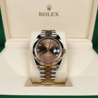 Rolex Datejust 126331-0004 Rose gold and Oystersteel Brown