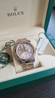 Rolex Datejust 41 126331-0007 Oystersteel and Everose gold Beige