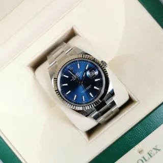 Rolex Datejust 41 126334-0001 White gold and Stainless steel Blue