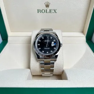 Rolex Datejust 41 126334-0011 White gold and Stainless steel Black