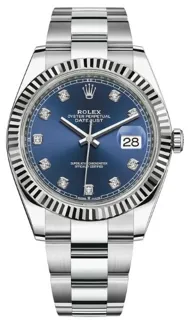 Rolex Datejust 41 126334-0015 White gold and Stainless steel Blue