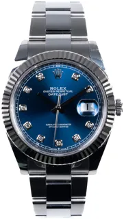 Rolex Datejust 41 126334-0015 White gold and Stainless steel Blue