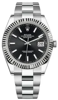 Rolex Datejust 126334-0017 White gold and Stainless steel Black