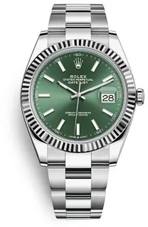 Rolex Datejust 126334-0027 White gold and Stainless steel Green