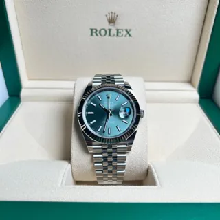 Rolex Datejust 41 126334-0028 White gold and Stainless steel Green