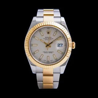 Rolex Datejust II 116333-0005 Yellow gold and Stainless steel White