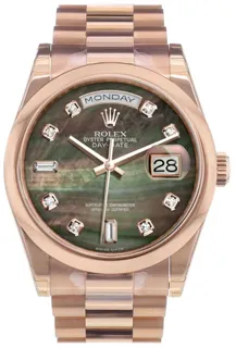 Rolex Day-Date 118205F-0005 Rose gold Black