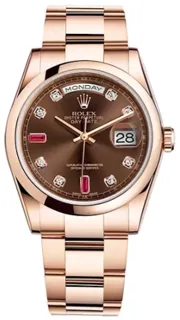 Rolex Day-Date 118205F-0107 Rose gold Brown