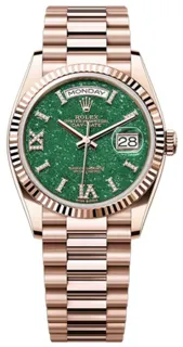 Rolex Day-Date 36 128235 Rose gold Green