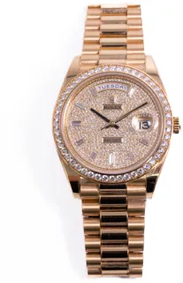 Rolex Day-Date 228345RBR-0002 Everose gold White