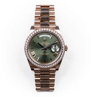 Rolex Day-Date 228345RBR-0011 Rose gold Green