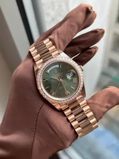 Rolex Day-Date 228345RBR-0011 Rose gold Green