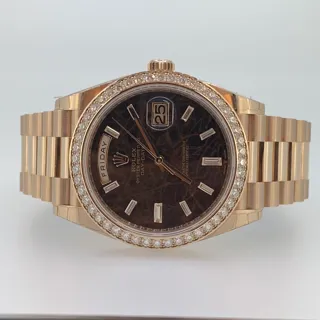 Rolex Day-Date 228345RBR-0016 Everose gold Black