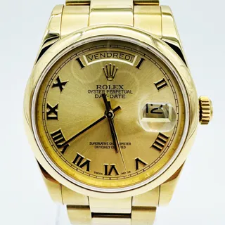 Rolex Day-Date 118208-0105 36mm Yellow gold Champagne