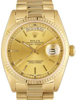 Rolex Day-Date 36 18038 Yellow gold Champagne